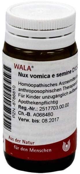 Wala Nux vomica e semine D12 20 g Globuli