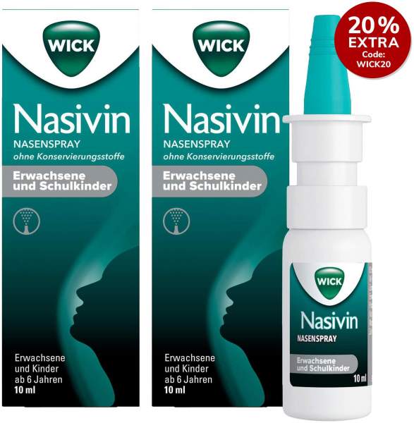 WICK Nasivin Nasenspray oK Erwachsene und Schulkinder 2 x 10 ml