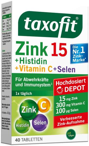 Taxofit Zink + Histidin + Selen Depot 40 Tabletten