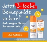 Jetzt 3-fache Bonuspunkte auf Sonnenschutz sichern!