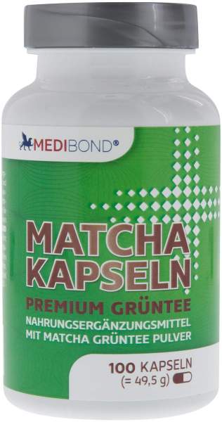 Matcha Kapseln Medibond 100 Kapseln