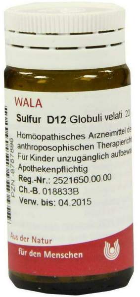 Wala Sulfur D12 Velati 20 G Globuli