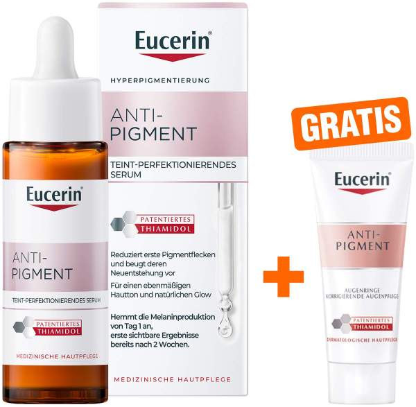 Eucerin Anti-Pigment Teint Perfektionierendes Serum 30 ml + gratis Eucerin Anti-Pigment Augenpflege Augenringe 5 ml