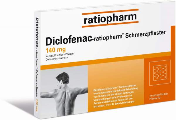 Diclofenac-ratiopharm Schmerzpflaster 140 mg pro g 10 Stück