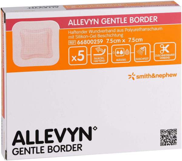 ALLEVYN Gentle Border 7,5x7,5 cm Schaumverb.