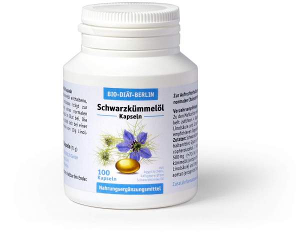 Schwarzkümmelöl Bio Diät 100 Kapseln