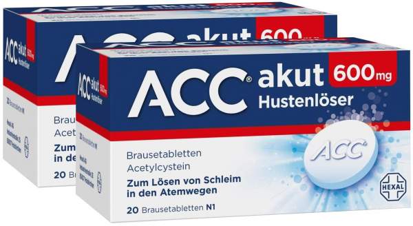 Sparset ACC akut 600 mg Hustenlöser 2 x 20 Brausetabletten