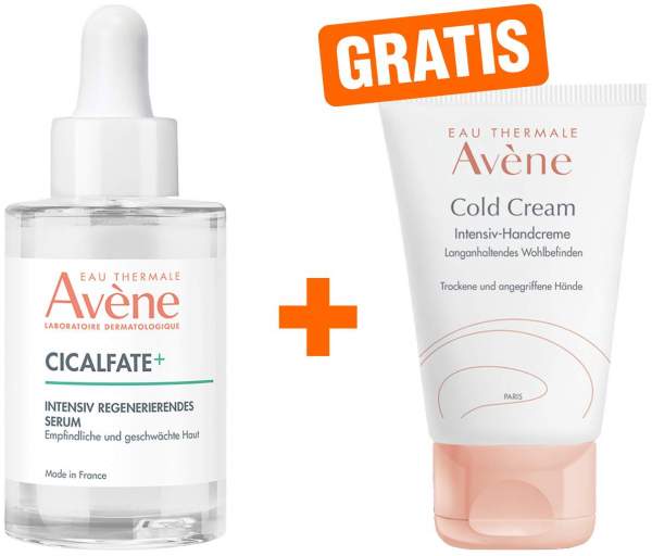 Avene Cicalfate+ regenerierendes Serum 30 ml + gratis Avene Cold Cream Intensiv Handcreme 50 ml