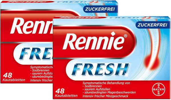 Sparset Rennie Fresh 2 x 48 Kautabletten zuckerfrei