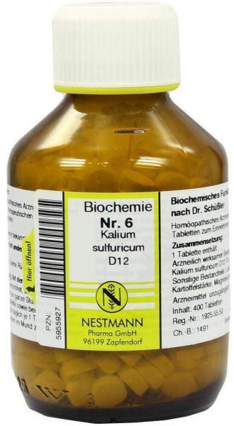 Biochemie 6 Kalium Sulfuricum D 12 400 Tabletten