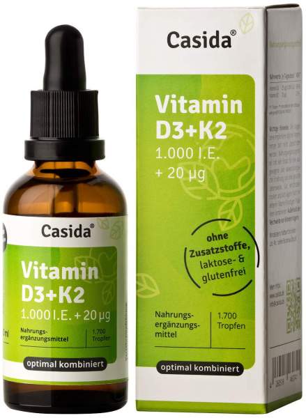 Vitamin D3 + K2 1.000 I.E. + 20 µg 50 ml Tropfen