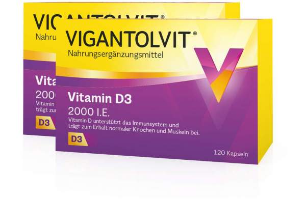 Vigantolvit 2000 I.E. Vitamin D3 2 x 120 Weichkapseln