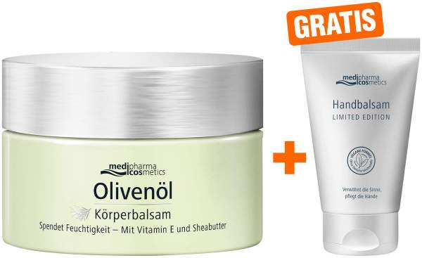 medipharma cosmetics Olivenöl Körperbalsam 250 ml + gratis Handbalsam limited Edition 40 ml