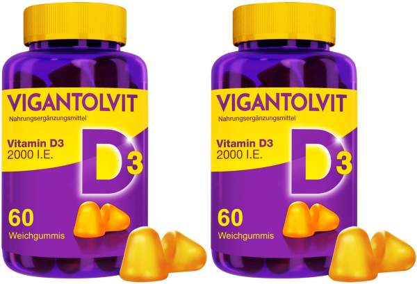 Vigantolvit 2000 I.E. Vitamin D3 2 x 60 Weichgummis