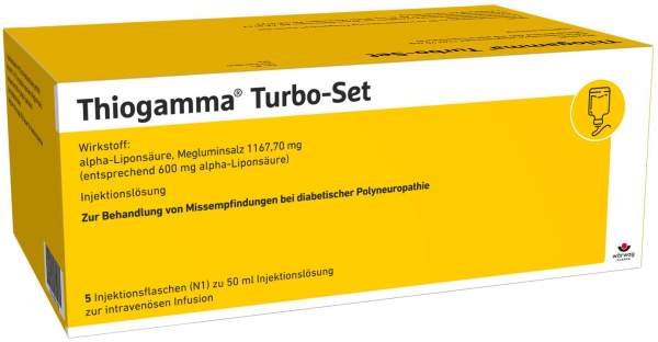 Thiogamma Turbo Set 5 X 50 ml Injektionsflaschen