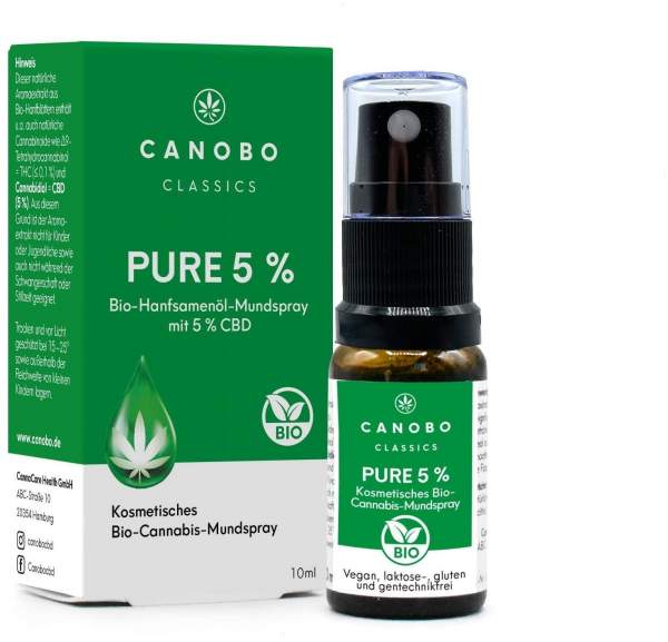 Canobo Pure 5 % Bio CBD Mundspray 10 ml