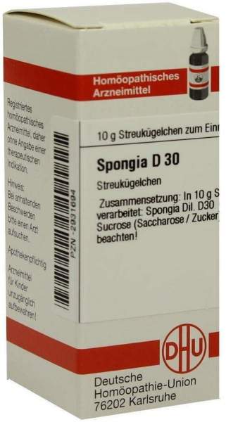 Dhu Spongia D30 10 G Globuli