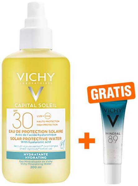 Vichy Ideal Soleil Hyaluron Sonnenspray LSF 30 + gratis Mineral 89 10 ml