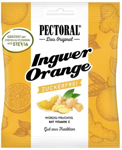 Pectoral Ingwer Orange Zuckerfrei 60 G Bonbons