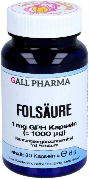 Folsäure 1 mg Gph Kapseln 30 Stück