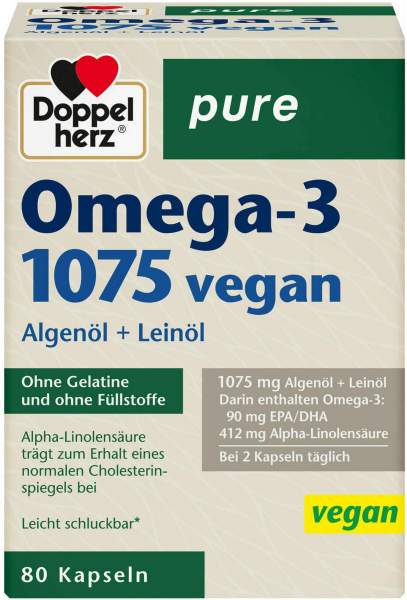 Doppelherz Omega3 1075 vegan 80 Kapseln