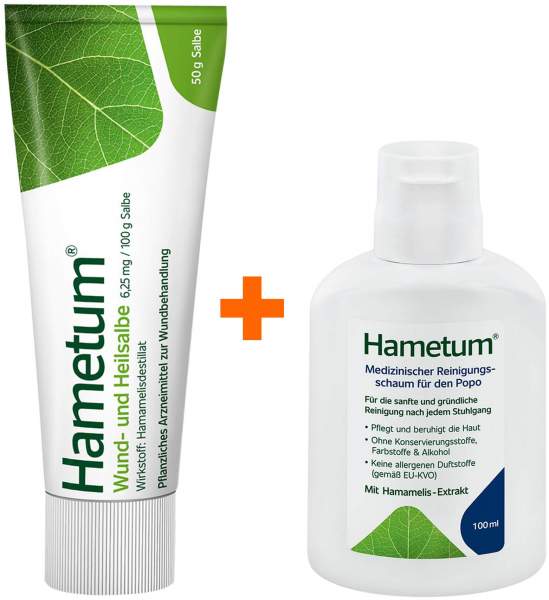 Hametum Wund - und Heilsalbe 50 g + Medizinischer Reinigungsschaum 100 ml