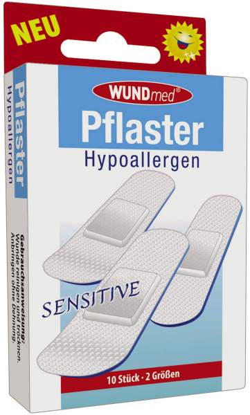 Pflaster Hypoallergen Sensitive 2 Größen 10 Pflaster