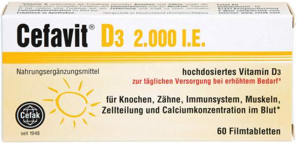 Cefavit D3 2.000 I.E. Filmtabletten 60 Stück