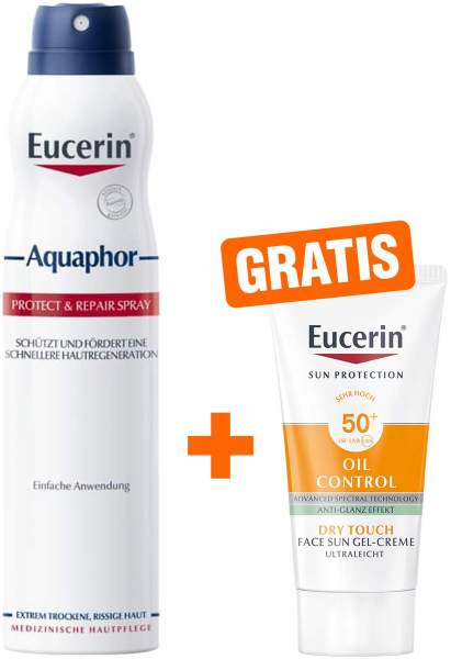 Eucerin Aquaphor Spray 250 ml + gratis Eucerin Sun Gel-Creme Oil Control 20 ml