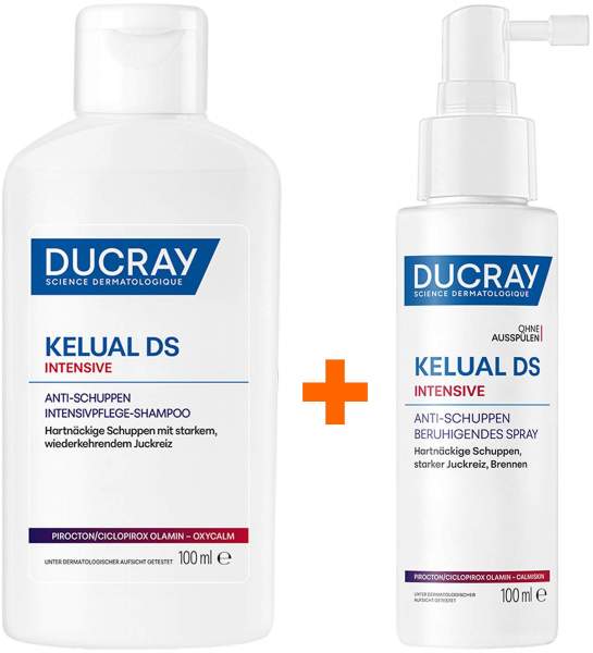 Ducray Kelual DS intensives Anti-Schuppen Intensivpflege-Shampoo 100 ml + Ducray Kelual DS intensives Spray 100 ml