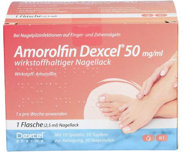 Amorolfin Dexcel 50 mg je ml wirkstoffhaltiger Nagellack 2,5ml