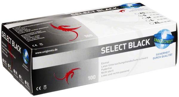 Select Einmal Latex Handsch.Gr.S Black