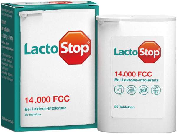 Lactostop 14.000 Fcc 80 Tabletten im Spender