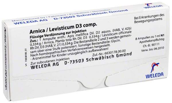 Arnica Levisticum D 3 Comp. Weleda 8 Ampullen