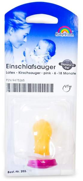 Sauger Einschlaf Kirsche Latex Ohne Ring 6 - 18 Monate Pink 1...