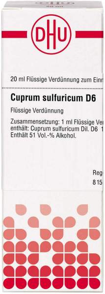 Dhu Cuprum Sulfuricum D6 Dilution 20 ml