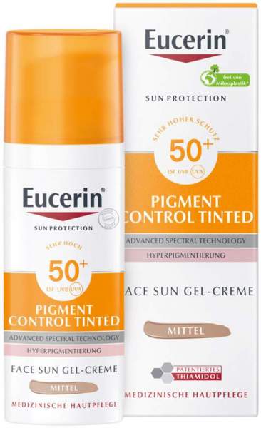 Eucerin Sun Pigment Control Face Fluid Getönt (Mittel) LSF 50+ 50 ml