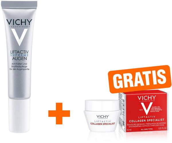 Vichy Liftactiv Augen Creme 15 ml + gratis Liftactiv Collagen Special mini 15 ml