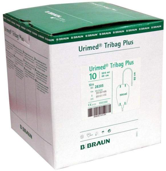 Urimed Tribag Plus Urin Beinbeutel 500ml 50cm Steril