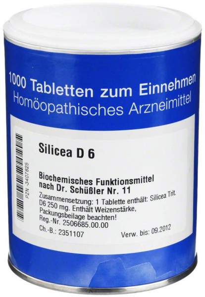 Biochemie 11 Silicea D 6 1000 Tabletten