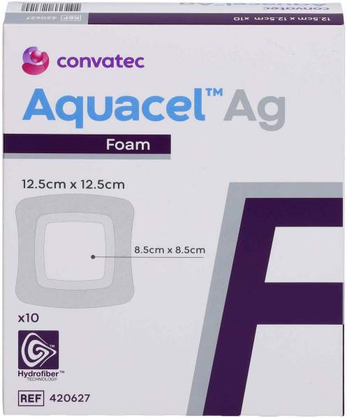 Aquacel AG Foam Adhäsiv 12,5x12,5 cm Verband