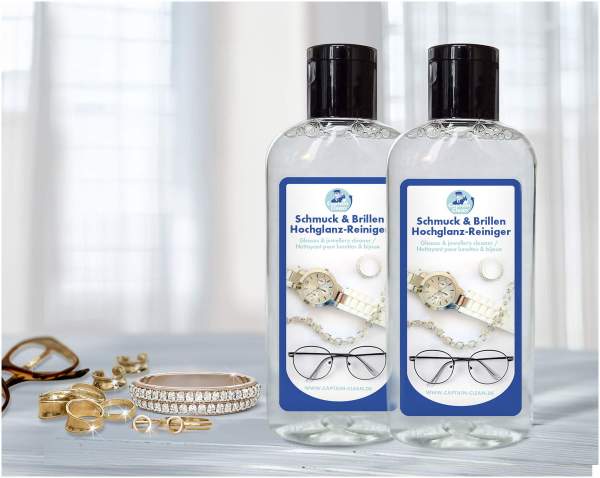 Hochglanz-Reiniger für Schmuck und Brillen, 2 x 100ml, 2er Set Captain Clean