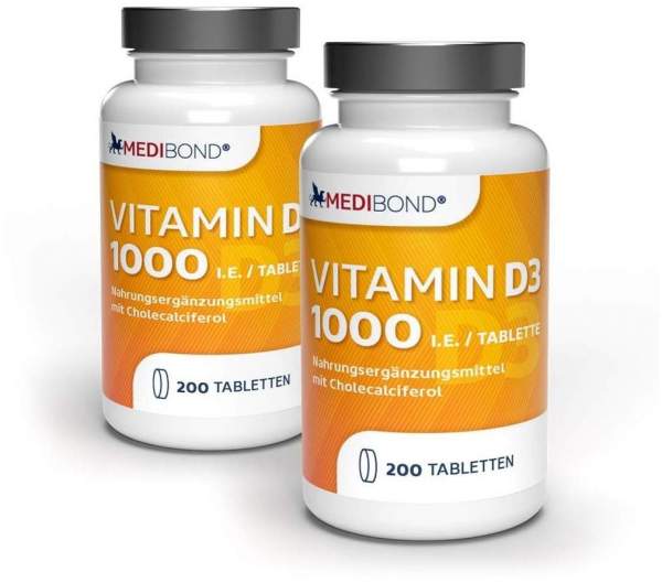 Vitamin D3 1000 IE Medibond 2 x 200 Tabletten