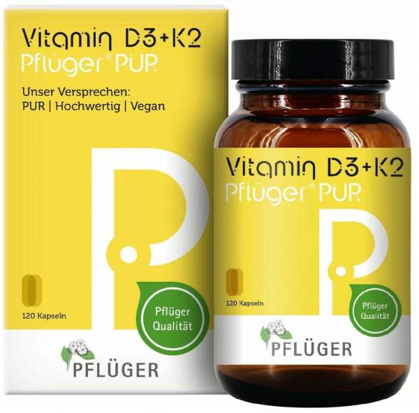 Vitamin D3+K2 Pflüger Pur 120 Kapseln