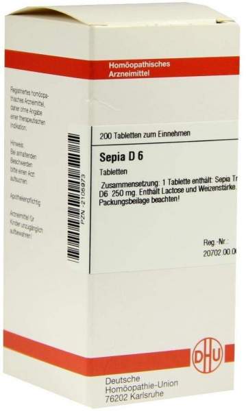 Sepia D6 Tabletten 200 Tabletten