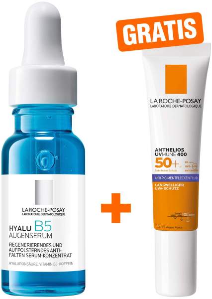 La Roche Posay Hyalu B5 Augenserum 15 ml + gratis Anthelios Anti-Pigment Fluid 15 ml