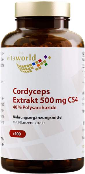 Cordyceps Extrakt 500 mg Cs4 40% Polysacchar.100 Kaps.
