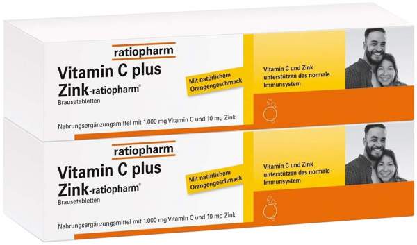 Vitamin C plus Zink-ratiopharm 2 x 40 Brausetabletten