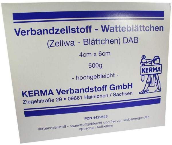 Verbandzellstoff Watteblättch.4x6cm Hhgebl