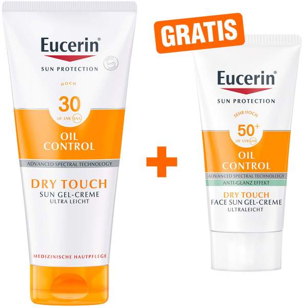 Eucerin Sun Oil Control Body LSF30 200 ml Gel-Creme + gratis Sun Gel-Creme Oil Control 20 ml